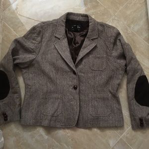 RAPLH LAUREN BROWN TWEED JACKET
